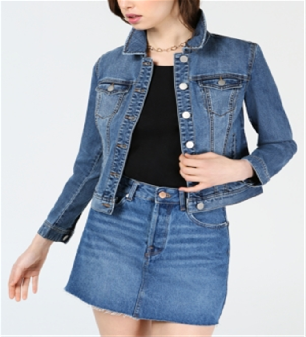 Maison Jules Women's Denim Jacket Blue Size Small