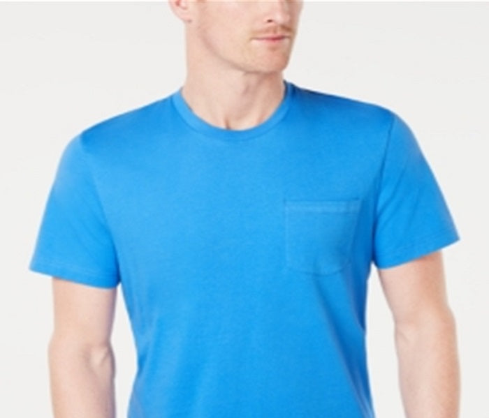 Club Room Men's Pocket Short Sleeve T-Shirt Blue Size Medium