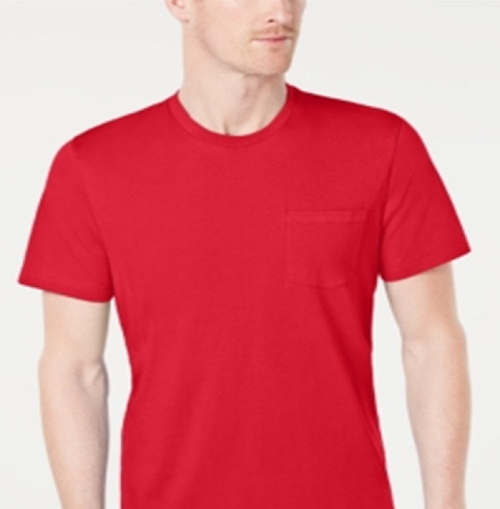 Club Room Men's Pocket Short Sleeve T-Shirt Red Size XXX-Large