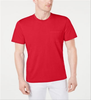 Club Room Men's Pocket Short Sleeve T-Shirt Red Size XXX-Large