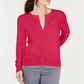 Charter Club Women's Textured Cardigan Pink Size XX-Large