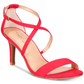 Thalia Sodi Women's Darria2 Fabric Open Toe Formal T-Strap Sandals Red Size 8.5 M