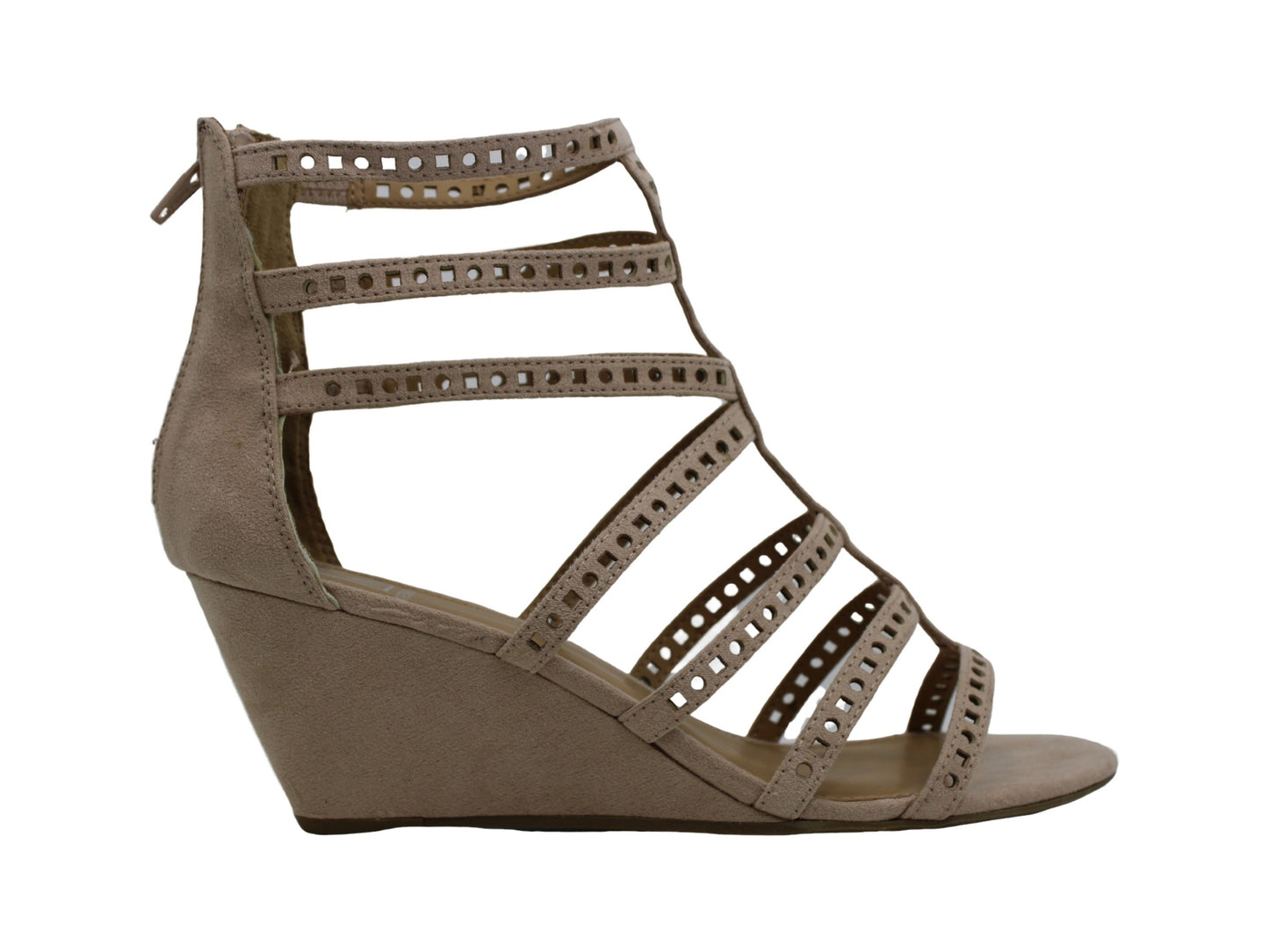 Material Girl Women's Harriette Fabric Open Toe Casual Platform Sandals Brown Size 10 M