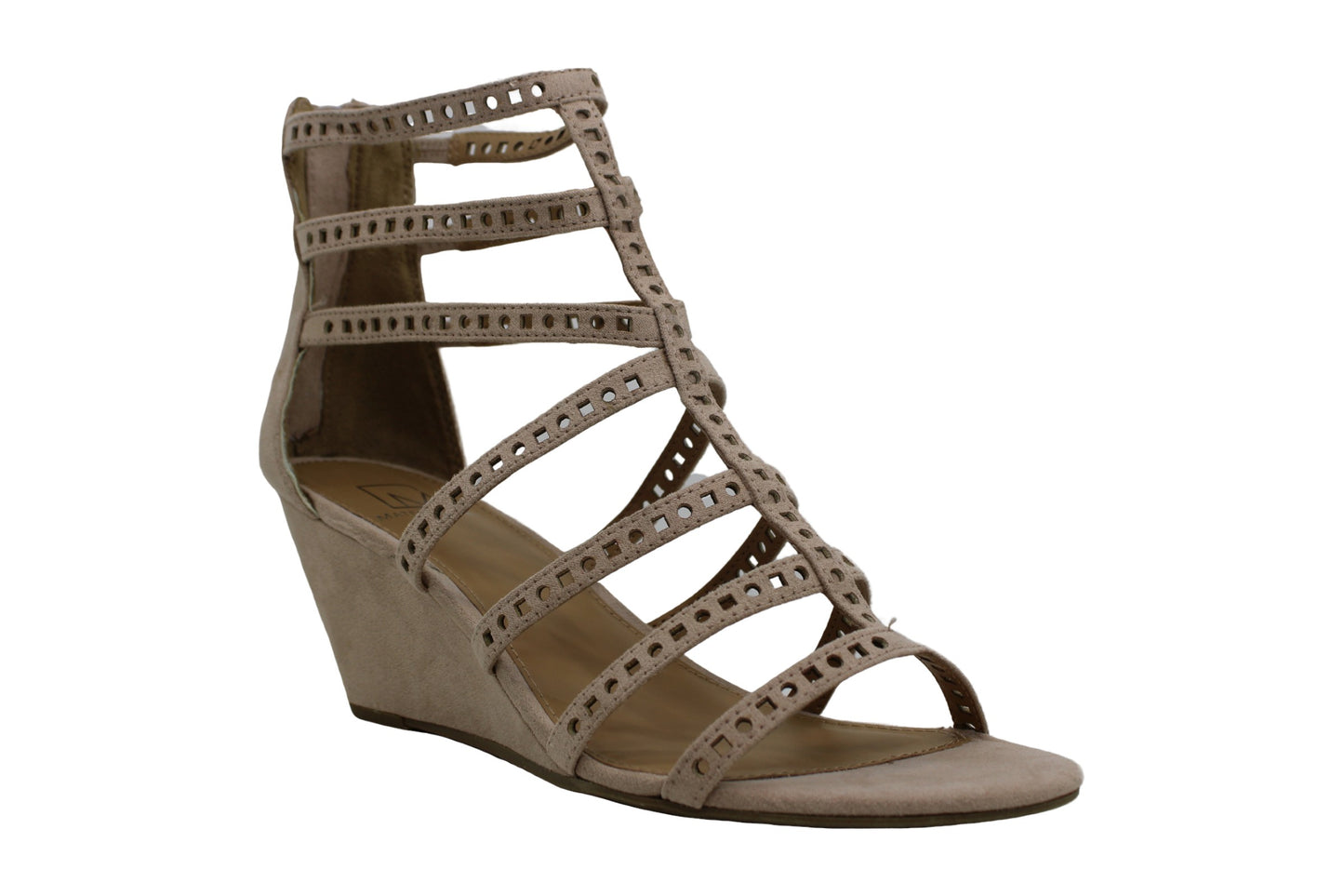 Material Girl Women's Harriette Fabric Open Toe Casual Platform Sandals Brown Size 10 M