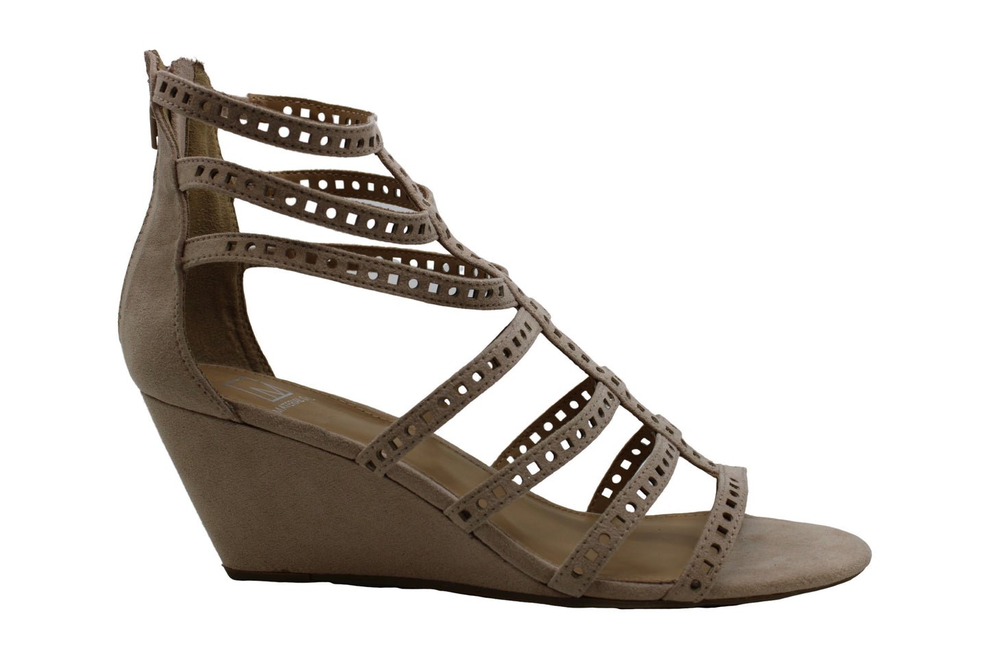 Material Girl Women's Harriette Fabric Open Toe Casual Platform Sandals Brown Size 10 M