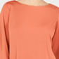 JM Collection Women's Embellished Boat Neck Top Orange Size Large