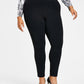 INC International Concepts Women's Skinny Pull On Ponte Pants Black Size 16W