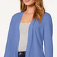 Charter Club Women's Open Front Cardigan Blue Size Medium