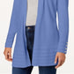 Charter Club Women's Open Front Cardigan Blue Size Medium