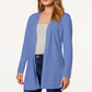 Charter Club Women's Open Front Cardigan Blue Size Medium