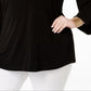 Alfani Women's Plus One Shoulder Applique Top Black Size 4X