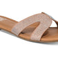 Material Girl Women's Acelina Fabric Open Toe Casual Slide Pink Size 8 M
