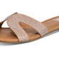 Material Girl Women's Acelina Fabric Open Toe Casual Slide Pink Size 8 M
