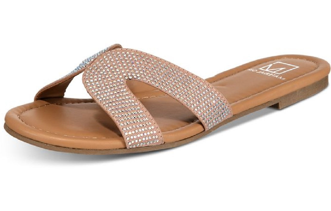 Material Girl Women's Acelina Fabric Open Toe Casual Slide Pink Size 8 M
