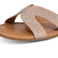 Material Girl Women's Acelina Fabric Open Toe Casual Slide Pink Size 8 M
