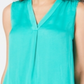 Alfani Women's Sleeveless V Neck Top Green Size Small