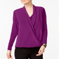 Alfani Women's Surplice Top Purple Size Petite XL