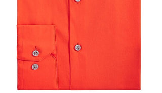Alfani Men's Collared Dress Shirt Orange Size Large