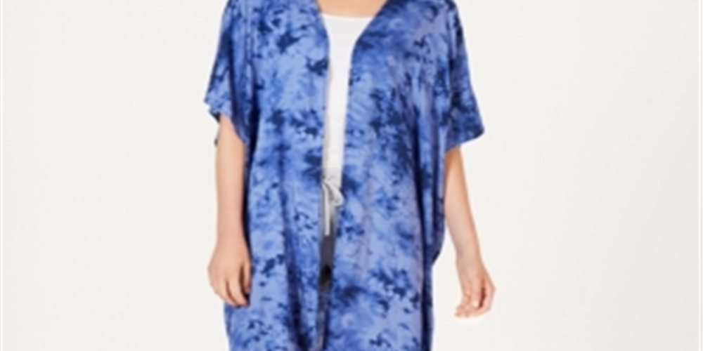 Jenni Women's Comfy Sleepwear Wrap Robe Blue Size OS