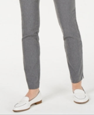 Charter Club Women's Cambridge Skinny Pull On Tummy Control Pants Gray Size 14