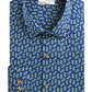 Bar III Men's Max Slim Fit Print Button Down Shirt Blue Size 15.5X-32-33