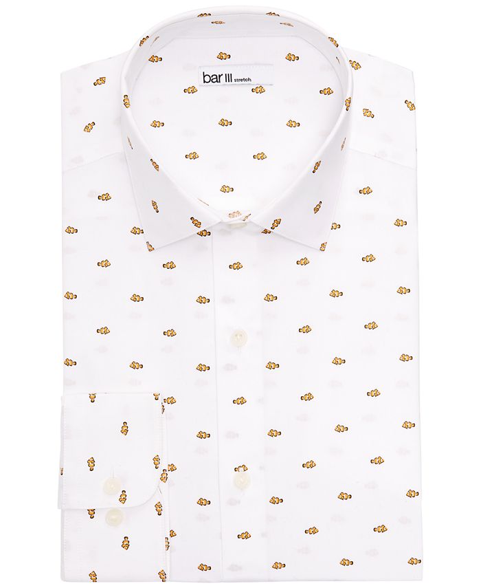 Bar III Men's Slim Fit Easy Care Dress Shirt White Size -XL