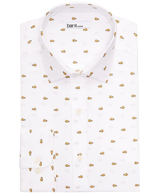 Bar III Men's Slim Fit Easy Care Dress Shirt White Size -XL