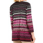 JM Collection Women's Printed Embellished Tunic Wine Size Petite L