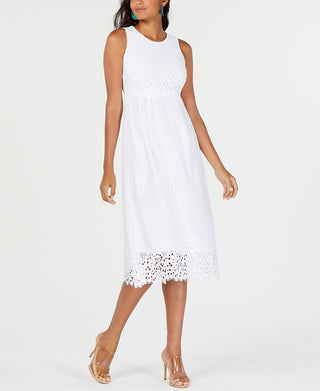 Alfani Women's Lace MIDI Dress White Size 6 Petite