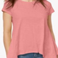 Style & Co Women's Handkerchief Hem T-Shirt Coral  Size XX-Large