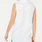 Style & Co Women's Cotton Tie Front Button up Top White Size X-Small