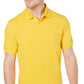 Club Room Men's Classic Fit Performance Pique Polo Shirt Yellow Size XXX-Large