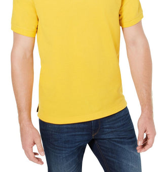 Club Room Men's Classic Fit Performance Pique Polo Shirt Yellow Size XXX-Large