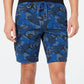 American Rag Men's Drawstring Camo Print Stretch Shorts Blue Size XX-Large