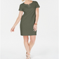 Karen Scott Women's Cotton Lace up Shift Dress Green Size X-Small
