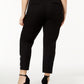 Alfani Women's Embroidered Wear to Work Pants Black Size 22W
