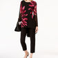 Alfani Women's Floral Print High Low Tunic Black Size Petite S/M