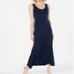 Style & Co Women's Sleeveless Asymmetrical Seam Maxi Dress Blue Size Medium