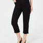 Style & Co Women's Crochet Fringe Capri Pants Black Size Petite