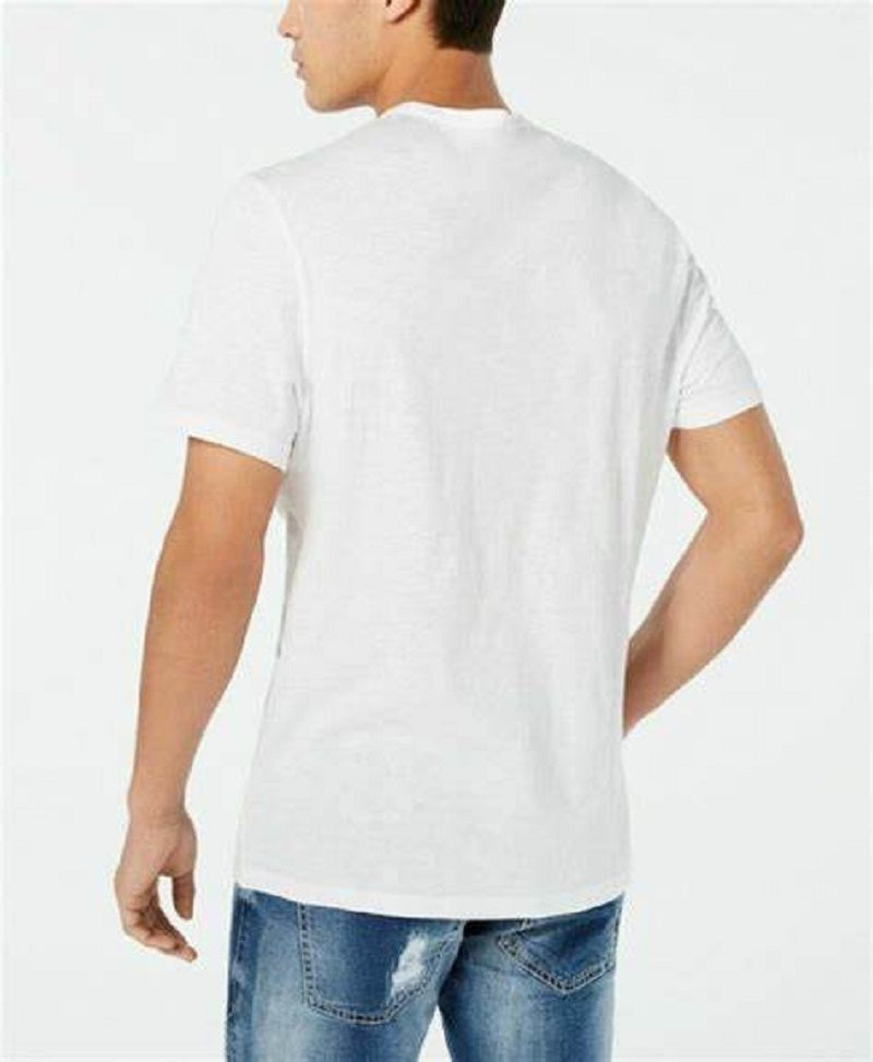 INC International Concepts Men's Cotton Rhinestone Graphic T-Shirt White Size Small