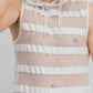INC International Concepts Men's Striped Mesh Tank Hooded White Size XXX-Large