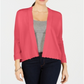 Charter Club Women's Coral Solid Long Sleeve Open Cardigan Blouse Sweater Coral  Size Medium
