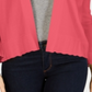 Charter Club Women's Coral Solid Long Sleeve Open Cardigan Blouse Sweater Coral  Size Medium