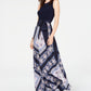 INC International Concepts Women's Belted Maxi Dress Blue Size 0 Petite