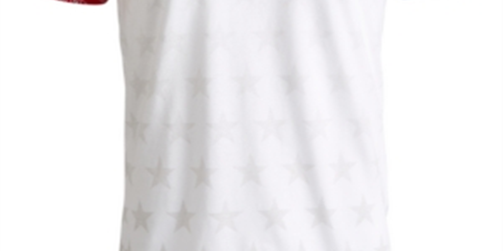 American Rag Men's Colorblocked Tonal Star Graphic T-Shirt White Size Large