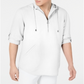 INC International Concepts Men's Half Zip Hoodie White Size X-Large