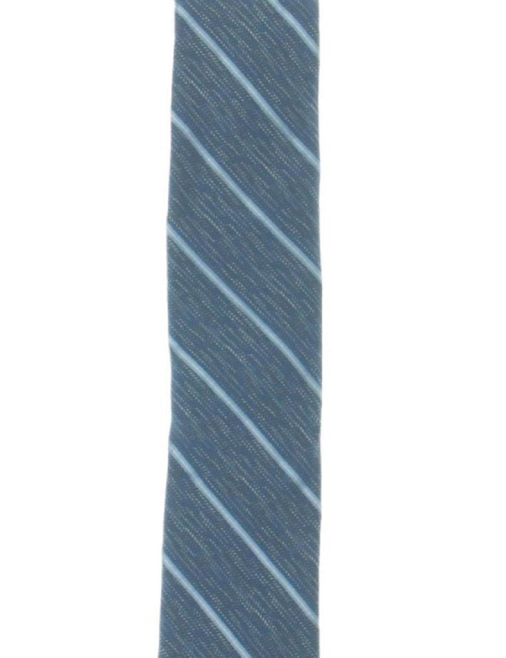 Alfani Men's Grantly Wool Blend Striped Neck Tie Blue Size Regular