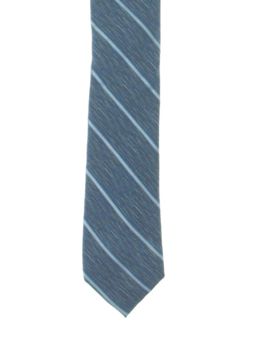 Alfani Men's Grantly Wool Blend Striped Neck Tie Blue Size Regular