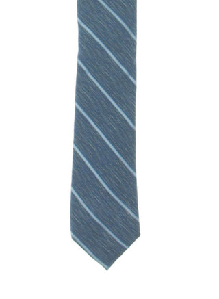 Alfani Men's Grantly Wool Blend Striped Neck Tie Blue Size Regular