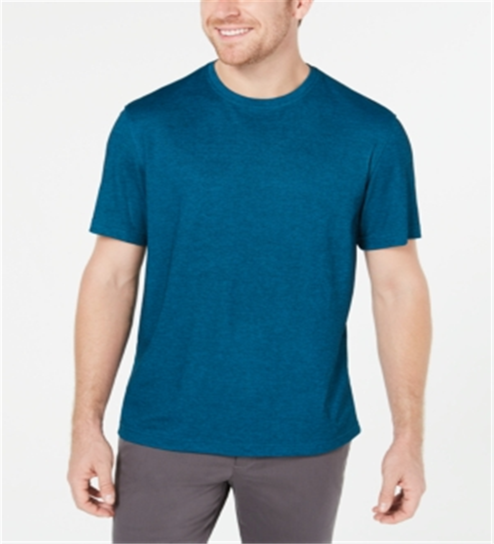 Tasso Elba Men's Supima Blend Crewneck Short Sleeve T-Shirt Blue Size XX-Large